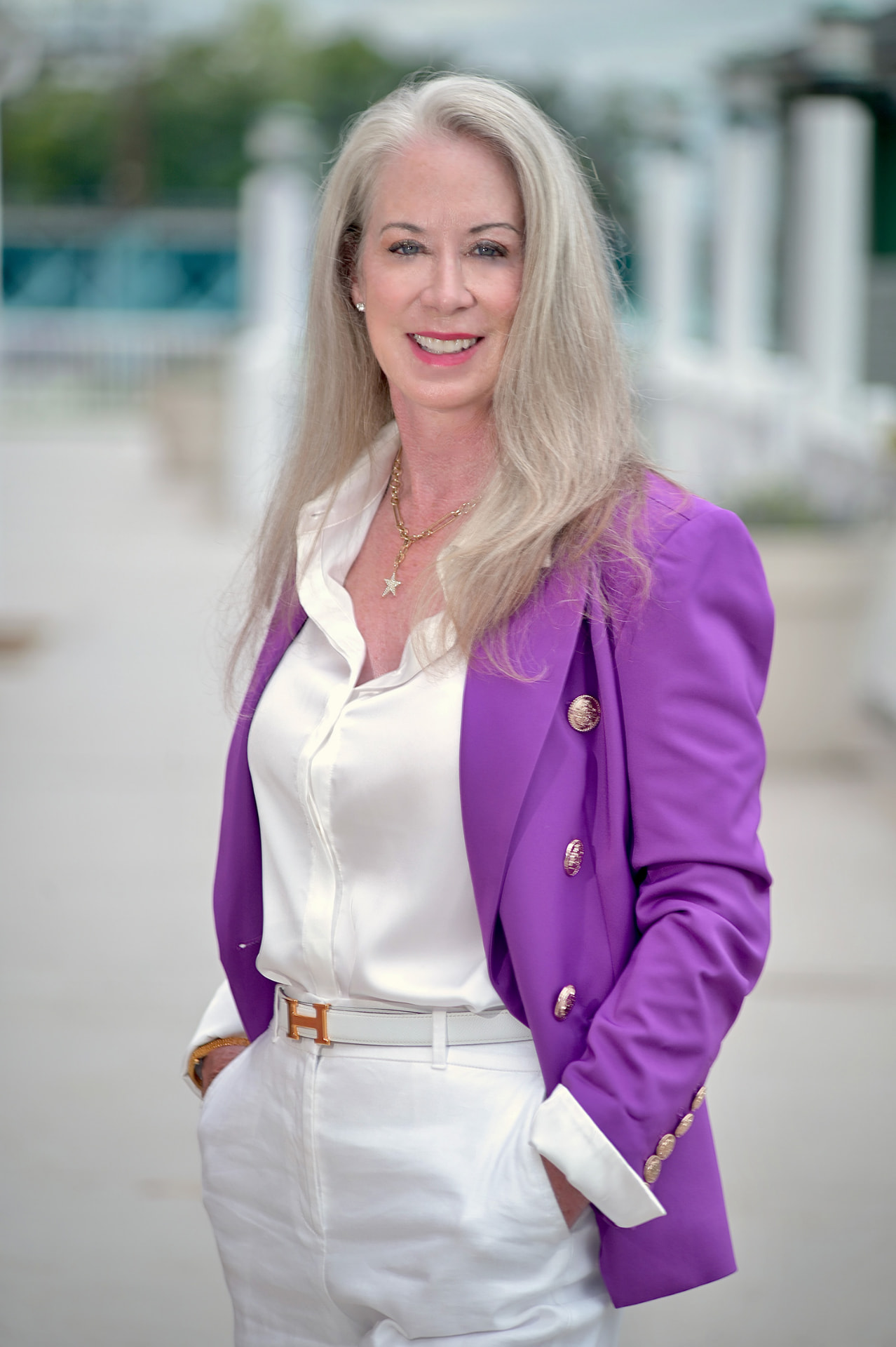 Trevor Crow, LMFT, in a purple blazer
